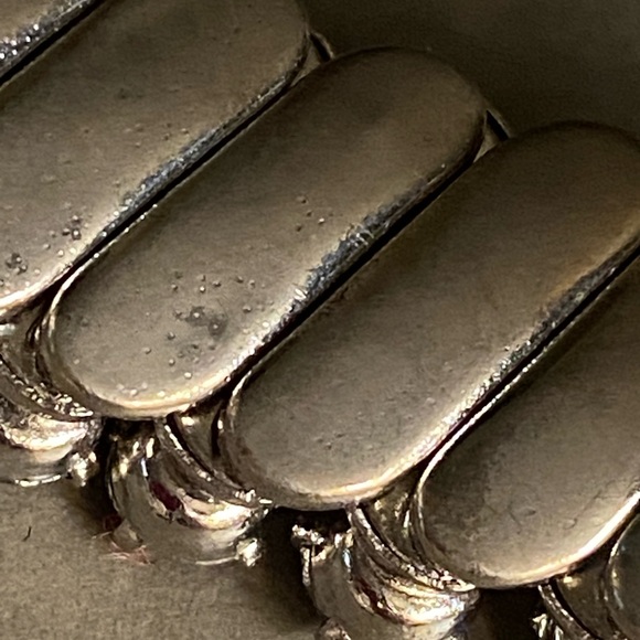 Vintage Light Blue Rhinestone Choker Necklace & Bracelet Set look @ the video - Picture 17 of 17